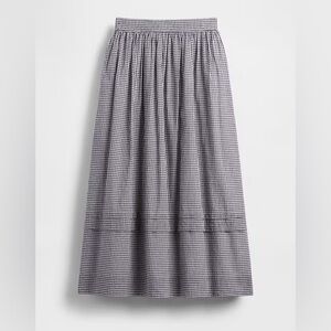 Elegant Black and White Checkered Maxi Skirt